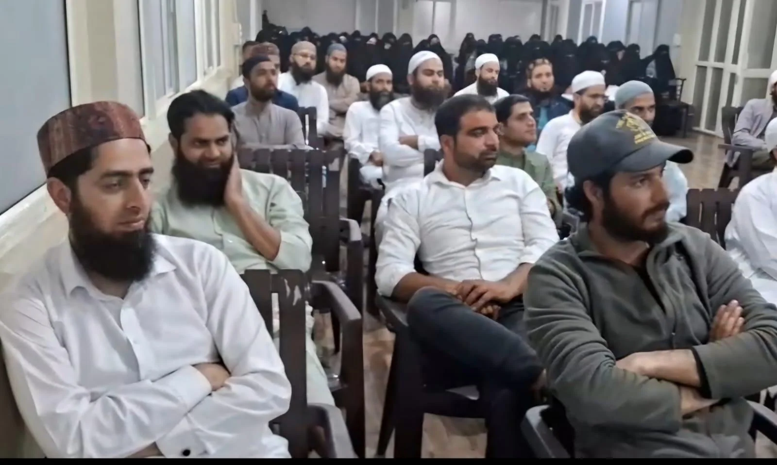 Participants attending a community mental-health learning session in Kashmir