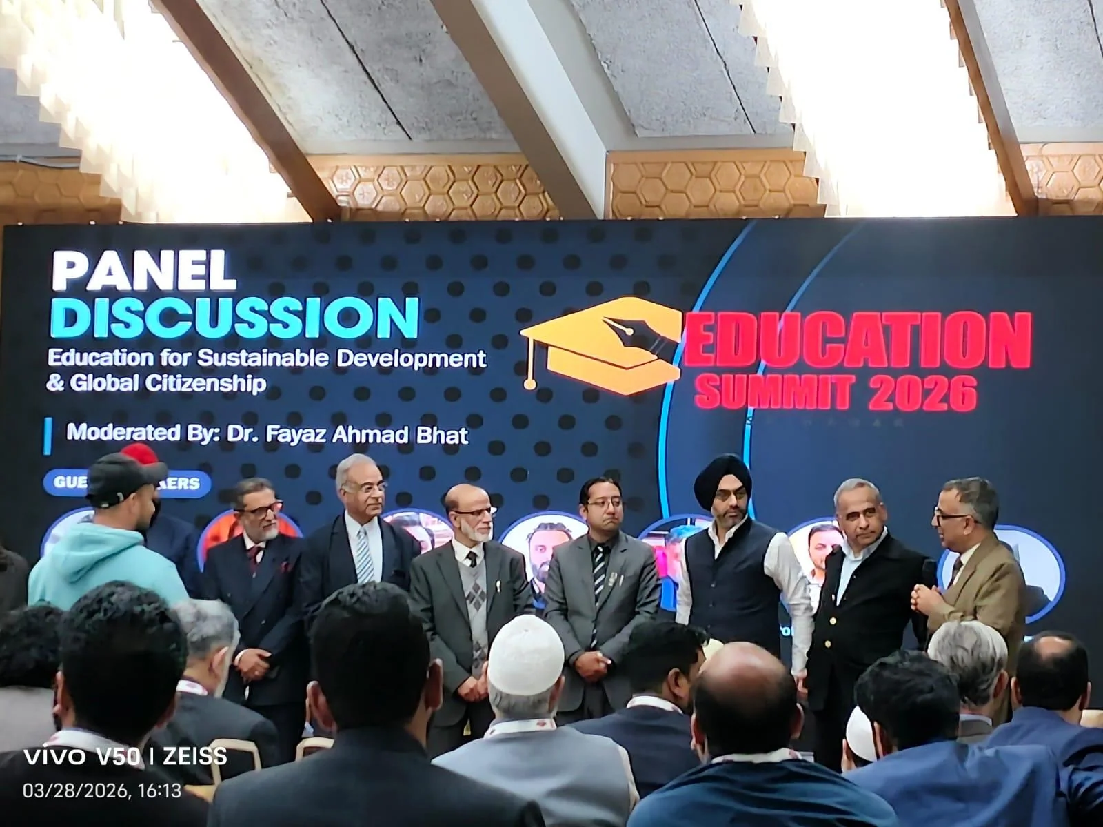 Panel discussion at an education summit in Kashmir